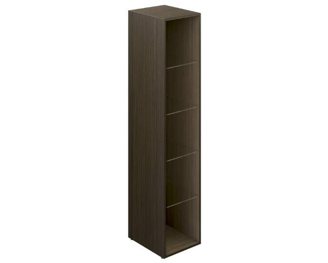 Column with 4 glass shelves 15 x 14 x 72" Bento