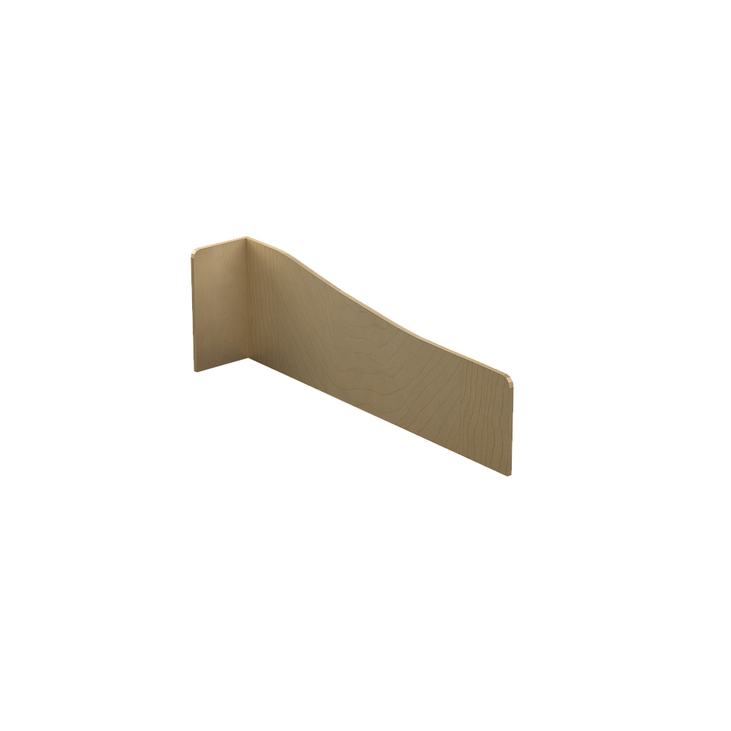 [GAK833TMLBP04PL00] Mampara p/Conj. Peninsular Analista 140 x 40 x 30 cm TML Cyber (Cherry, En Polvo Negro)