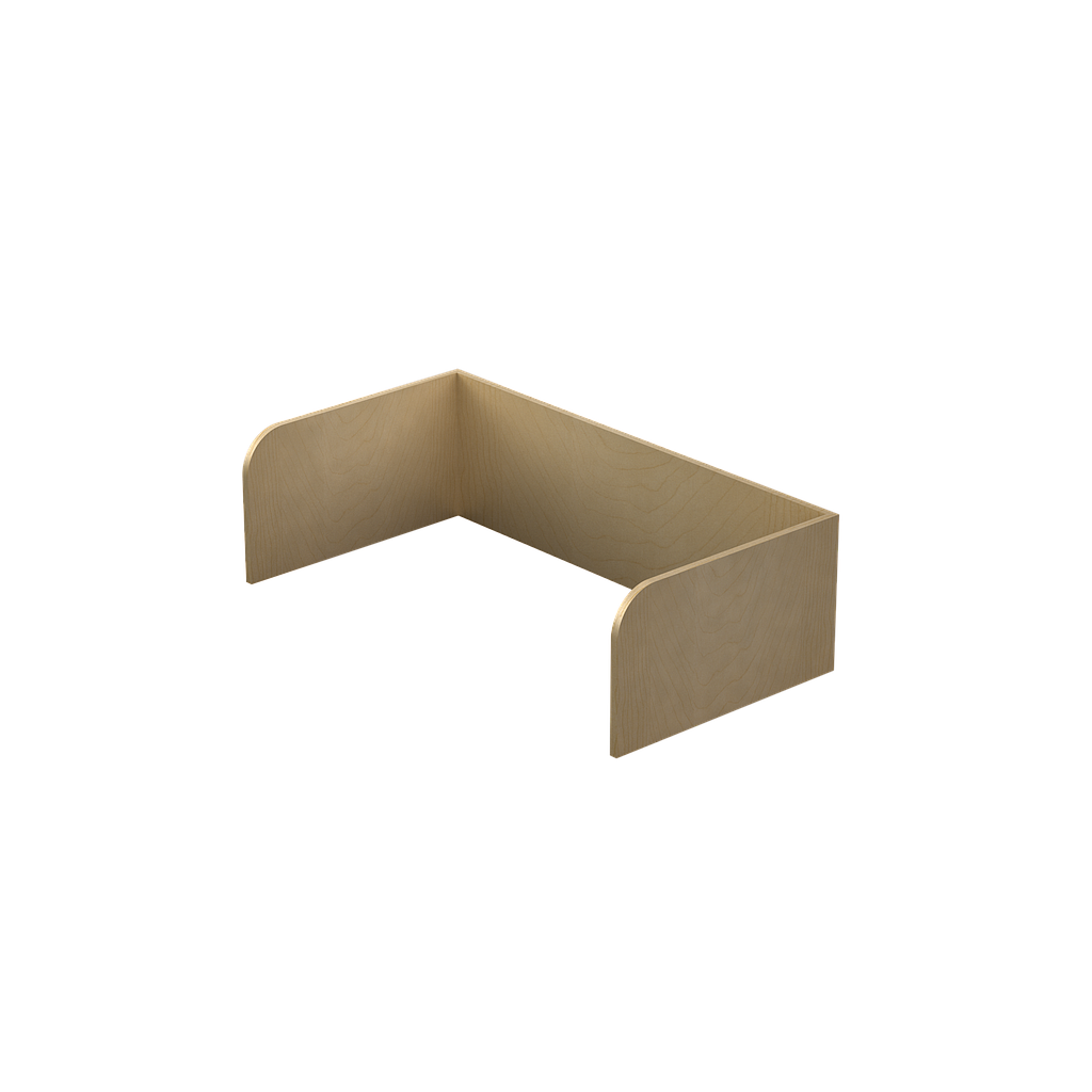 [GAK836MM3BP04PL00] Mampara p/Mesa Operativa 120 cm 119 x 60 x 35 cm 3MM Cyber (Cherry, En Polvo Negro)