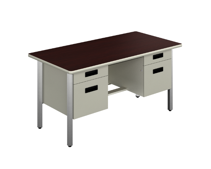 [GAO220150BP04LL02] 4-Drawer desk 60 x 30 x 30" Concord (Cherry, Beige)