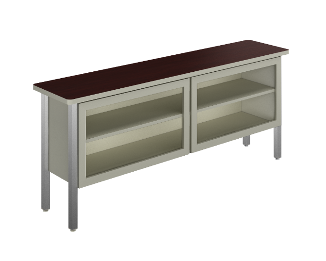 [GAO531150CVBP04LL02] Credenza c/Puertas de Vidrio 150 x 40 x 75 cm Concord (Cherry, Beige)