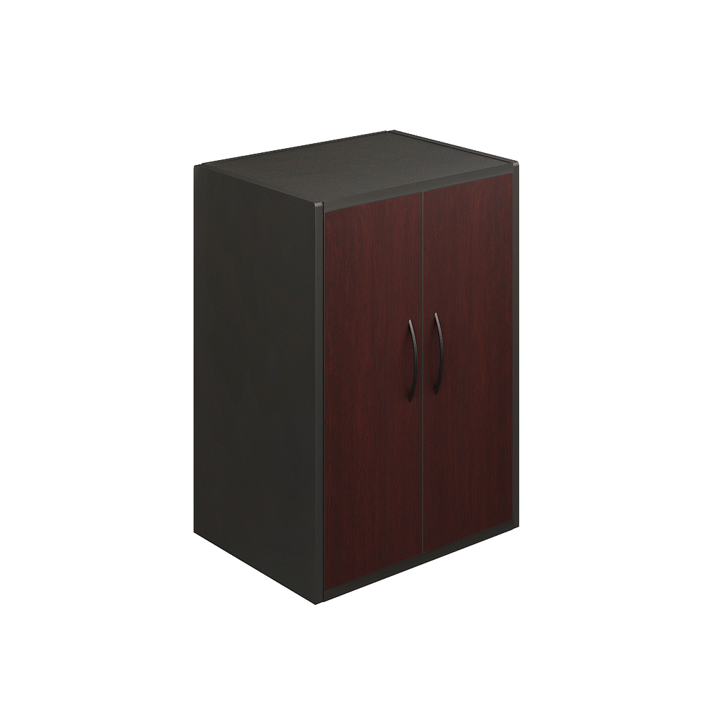 [GBS420BP04BP00] Librero s/Archivero Hor. c/Puertas Completas 76.8 x 58.8 x 107 cm Spazio (Cherry, Baja Presion Negro)