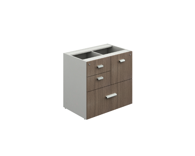 [GBR390BP30BP10] Archivero Combo 4 Gavetas 77 x 50 x 72 cm Prime (Oxford, Baja Presion Silver)