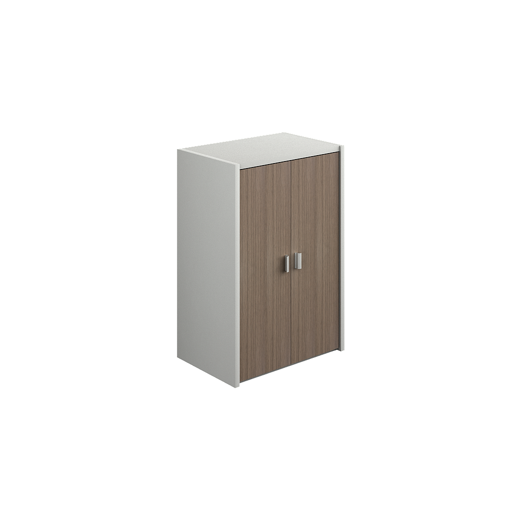 [GBR420BP30BP10] Hutch with two doors mounted to lateral file 29 x 23 x 42" Prime (Oxford, Baja Presion Silver)