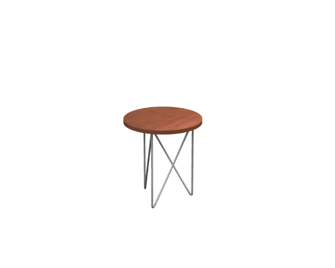 [GDD524120BP04PT01] Kalia Round Occasional Table 24 x 26" LPL (Cherry, Aluminio)