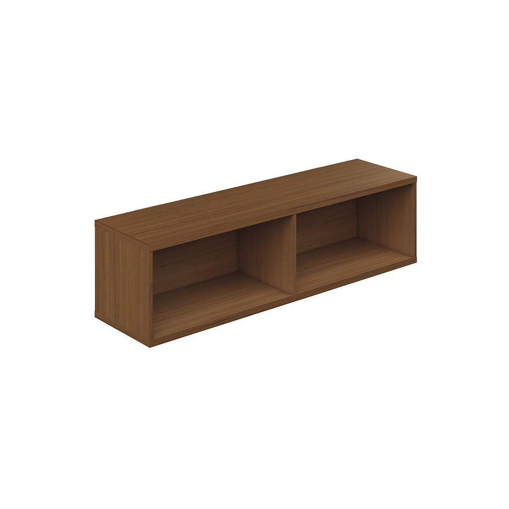 [GAM466150BP04PL00] Hanging bookcase over work surface 60 x 16 x 16" LPL (Cherry, En Polvo Negro)