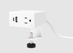 [BE010017TR-1-1AC-EM-108-AV] Multicontacto Miki 1 Toma/1 USB A+C 274 cm (Gloss white finish)