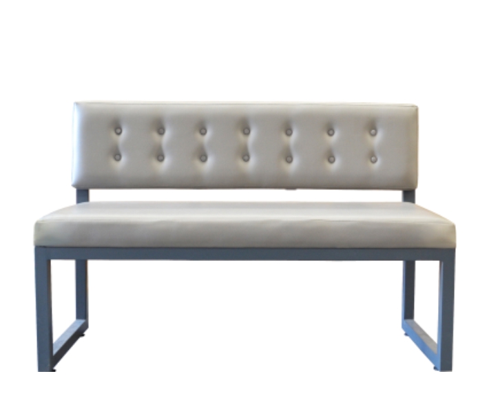[GDBE730150FM09PT01] Discovery bench w/tufted backrest 60" (Tactopiel Maglia Sage, Aluminio)