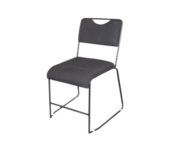 [GDC221TB30PT01] Fabric stacking chair (Caribe Oxford, Aluminio)