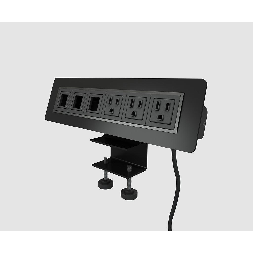 Axil X edge mount 3 power, 3 open data 120" cord