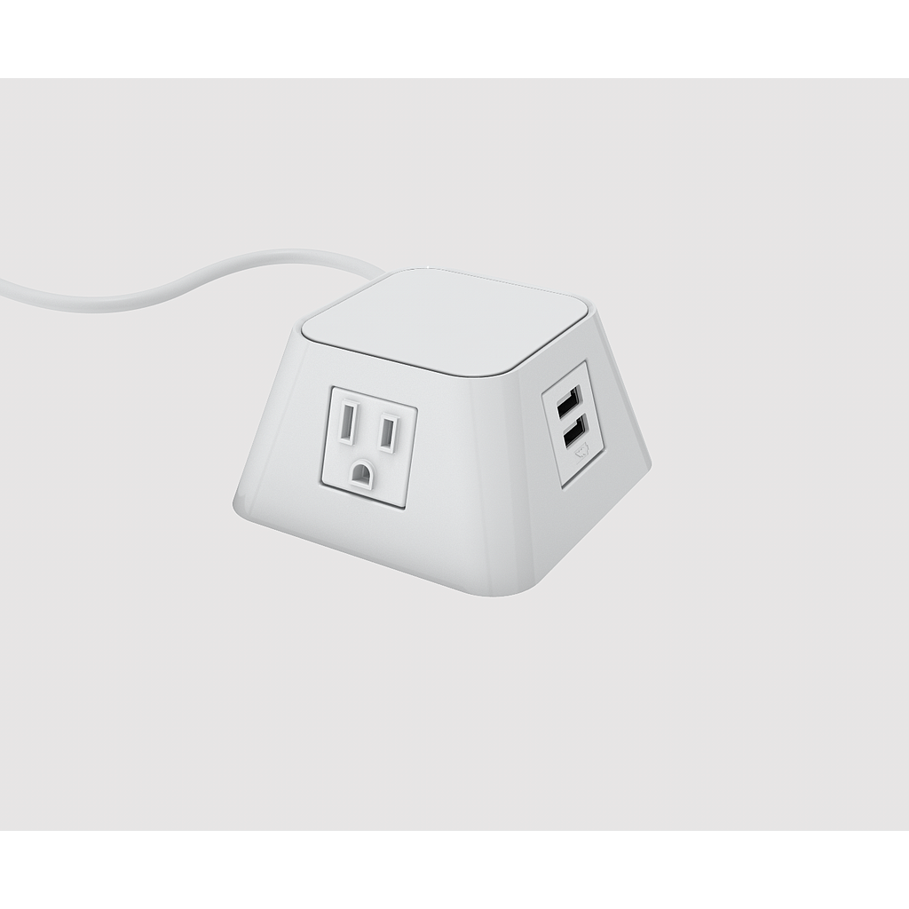 Moire table top 2 power, 1 usb charger, 1 open data 72" cord