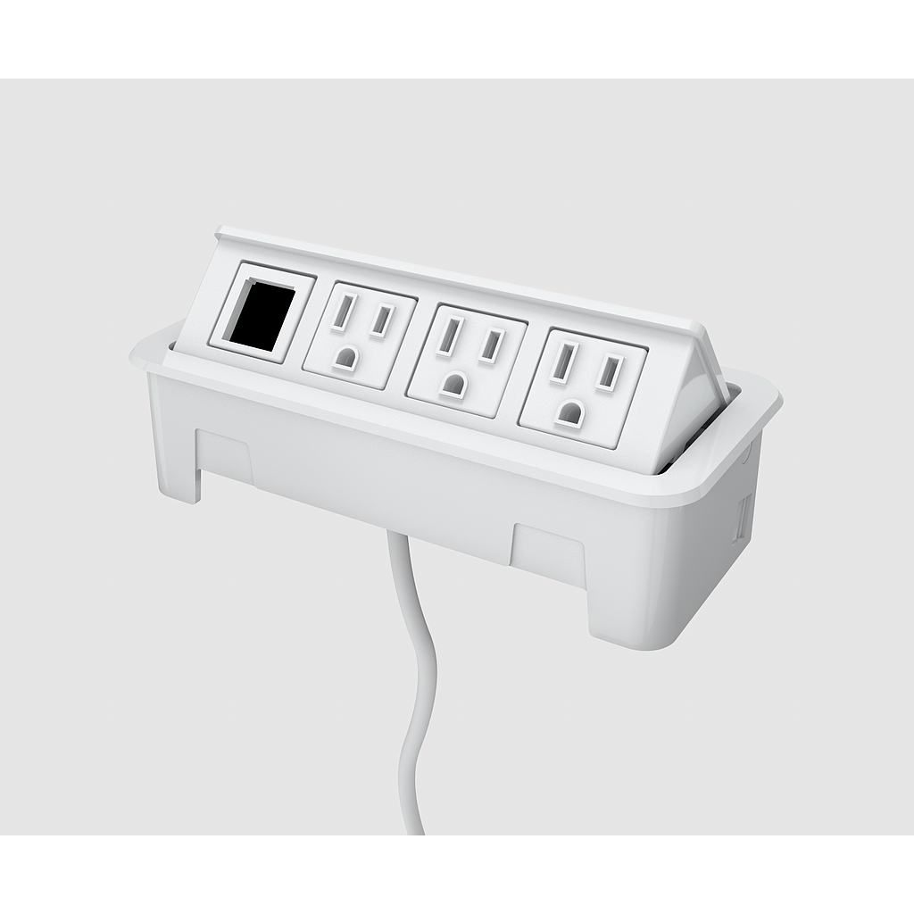 Multicontacto Nacre 3 Tomas/1 Vacio 180 cm