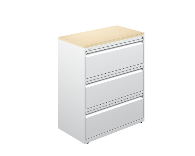3 Drawer steel lateral file w/laminate top 36 x 19.3 x 42" Urban