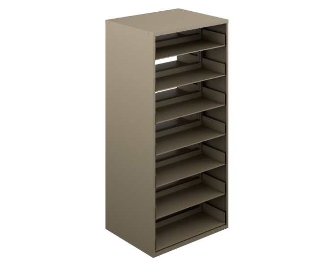[GAA715LL02] Steel two sides open shelf 39.5 x 31.5 x 86.5" (Beige)