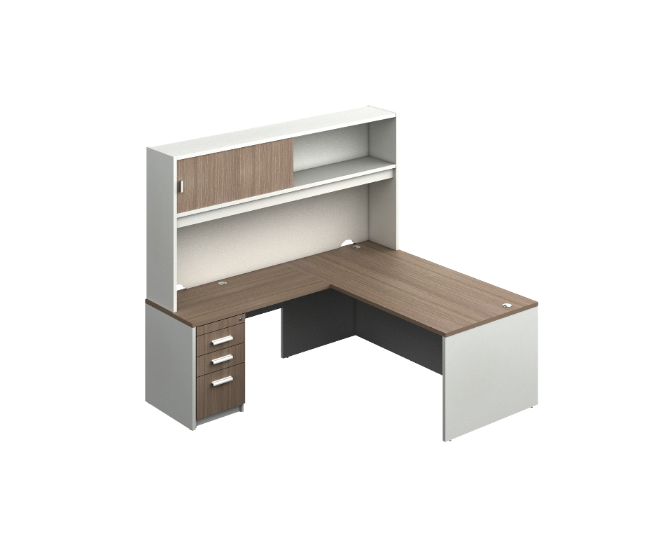 Conjunto Ejecutivo en L 210 x 180 x 180 cm Prime